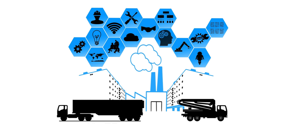 Infographic - Pictogrammen om het Internet of Energy te verbeelden.