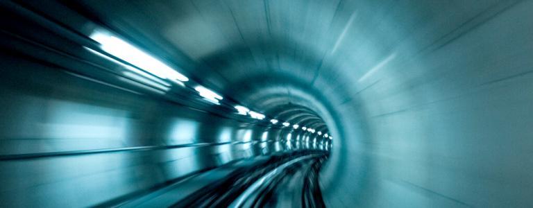 Onscherpe tunnel.