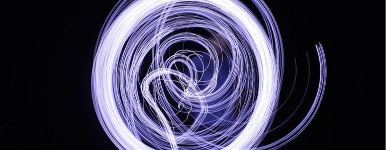 Swirls of blue colour